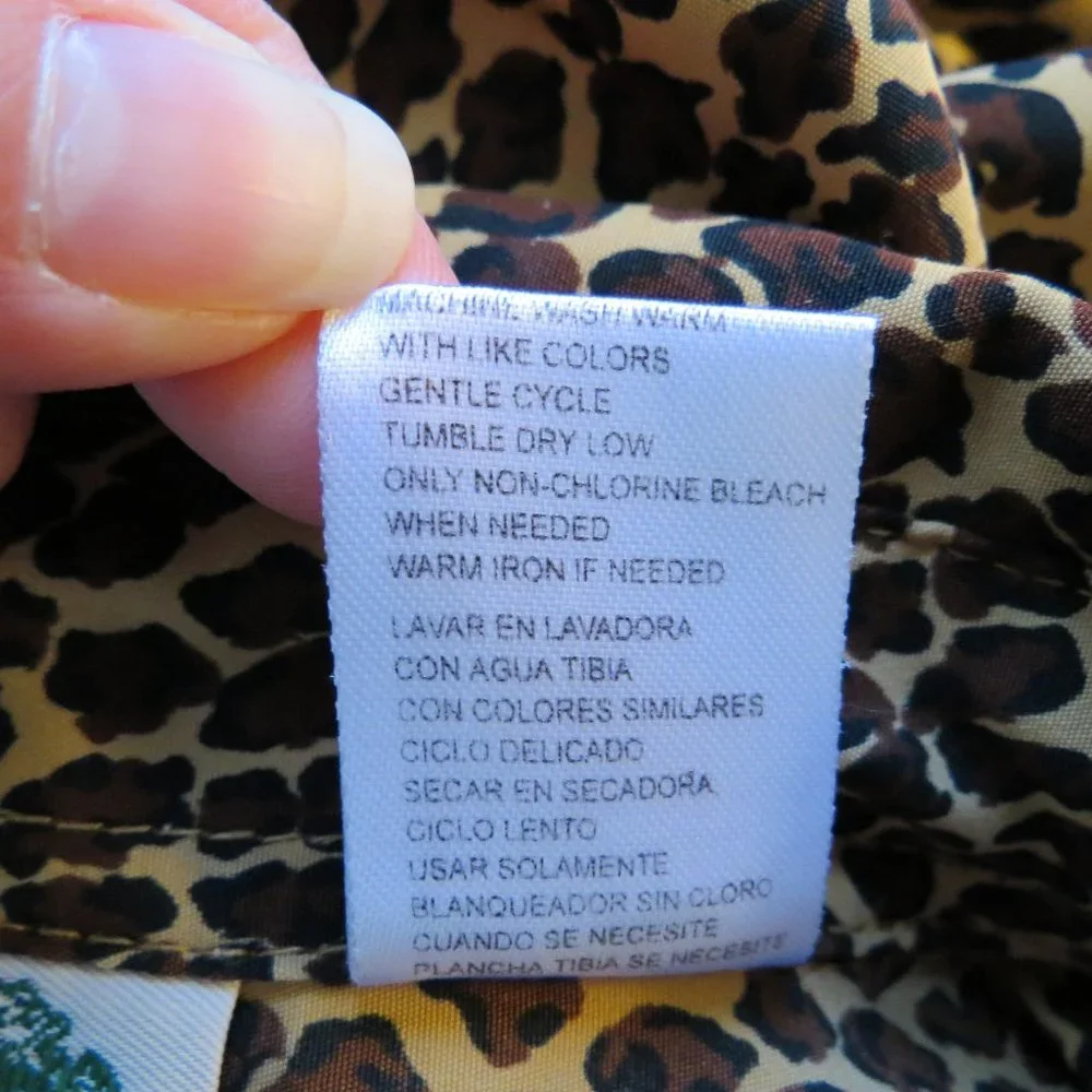 Vintage 90s Womens Oversized Leopard Print Blouse - Picture 7 of 7